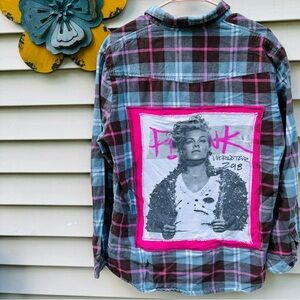 P!NK upcycled flannel